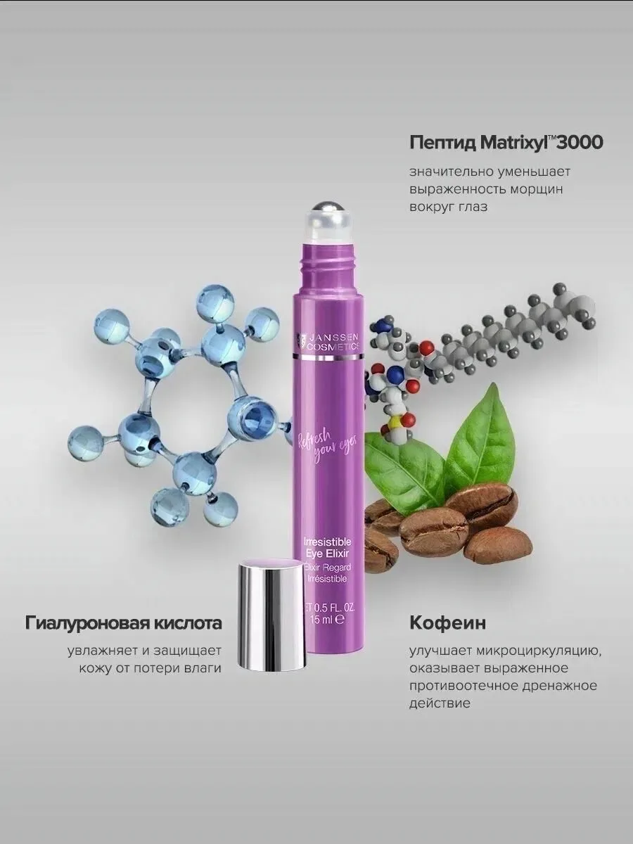Сыворотка мгновенного действия для кожи вокруг глаз с роликовым аппликатором от немецко...