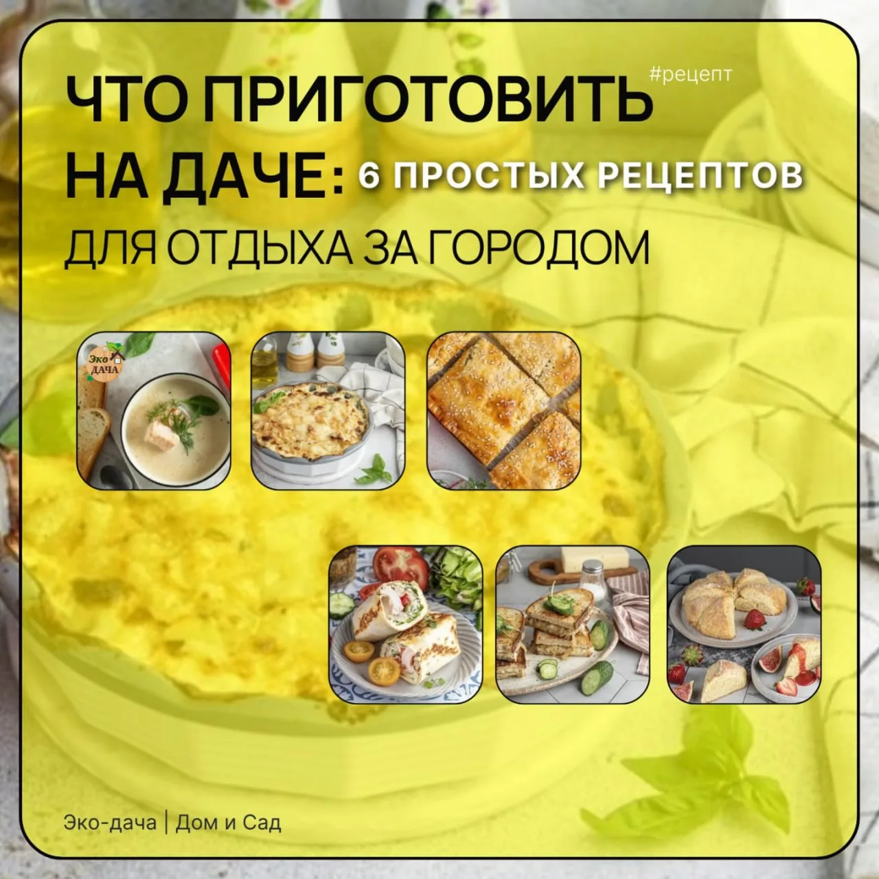 Что приготовить на даче: 6 простых рецептов для отдыха за городом👩‍🌾💛

В детстве поездка на дачу 