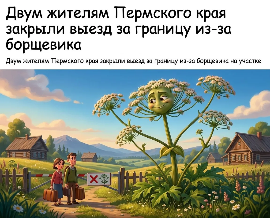 ⚠️Борщевик — опасный сорняк.