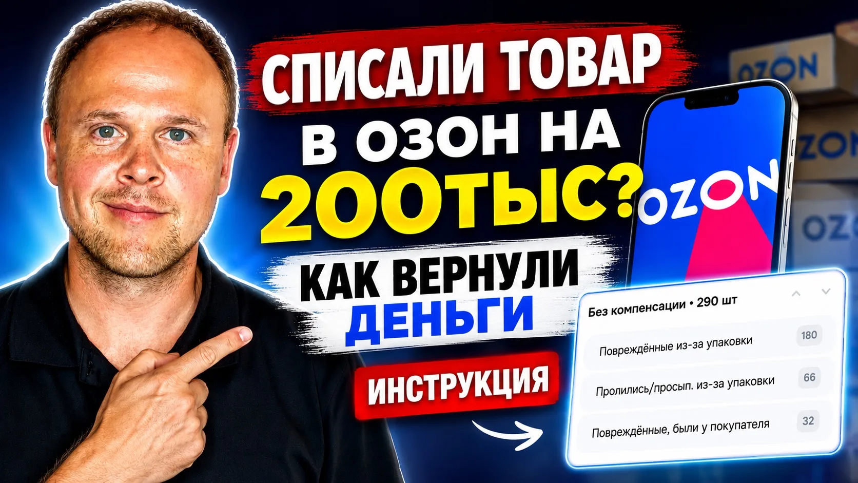 Как вернуть деньги за списанные товары Ozon. Инструкция. Получили от Ozon 200000 руб ко...