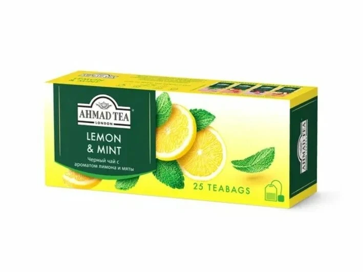 Черный чай Ahmad Tea Lemon & Mint – сначала чувствуется характерная терпкость чёрного ч...