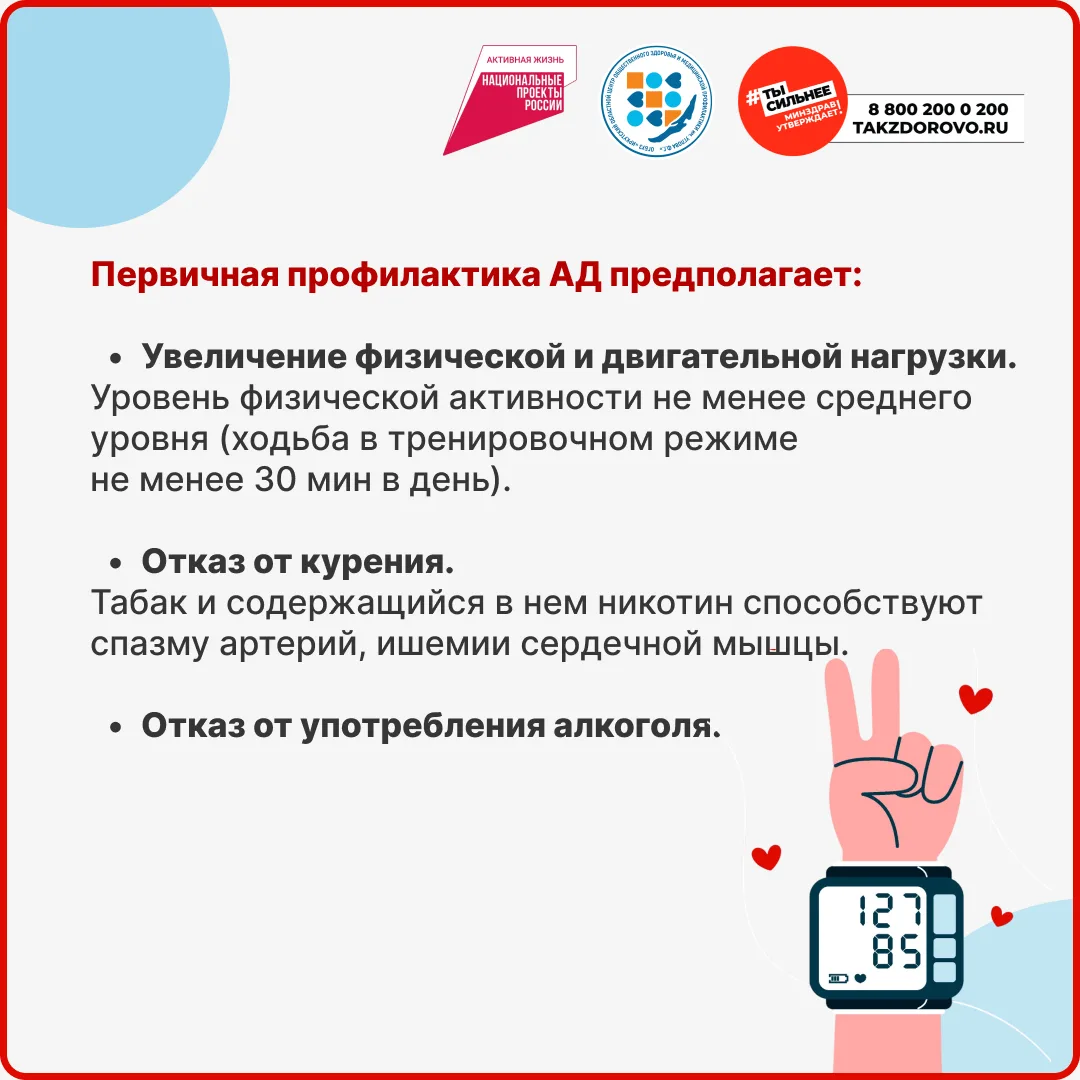 11.05.2026 по 17.05.2026г -  Неделя борьбы с артериальной гипертонией и приверженности назначенной в