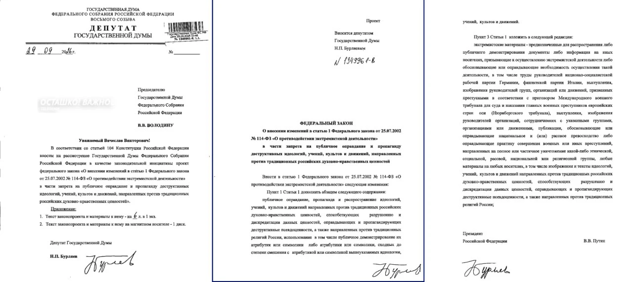 ❗️🇷🇺 В Госдуме требуют приравнять к экстремизму любую идеологию против традиционных ц...