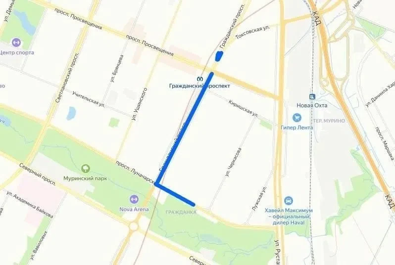 🚧 На Гражданском проспекте на 3,5 года ограничат движение

Из-за реконструкции инженерных сетей с 1