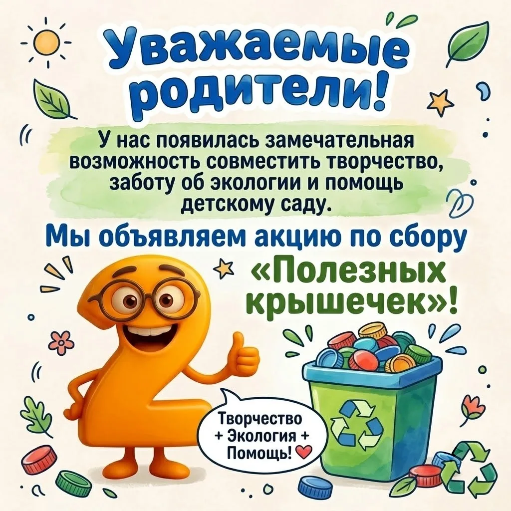 🌱 Одна крышечка — большой шаг к доброму делу!