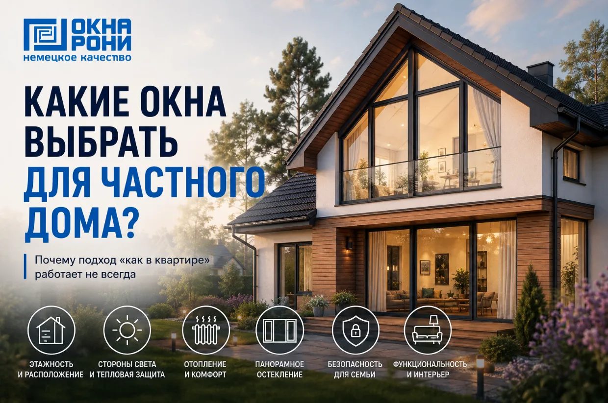 🏡 Какие окна выбрать для частного дома?