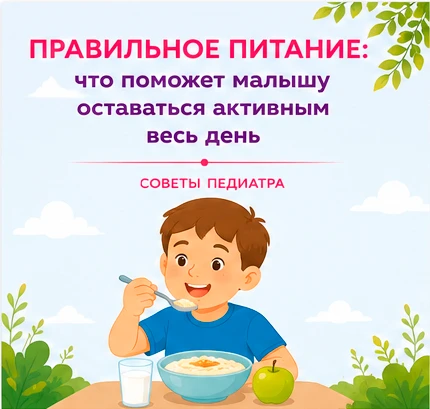 Правильное питание: что поможет малышу оставаться активным весь день? 🍎