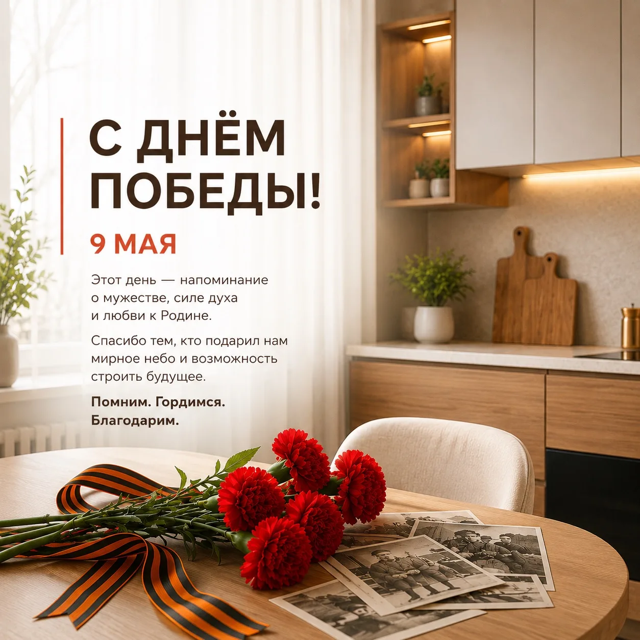 9 Мая — день памяти, благодарности и уважения.

Это праздник, который напоминает нам о силе людей, о