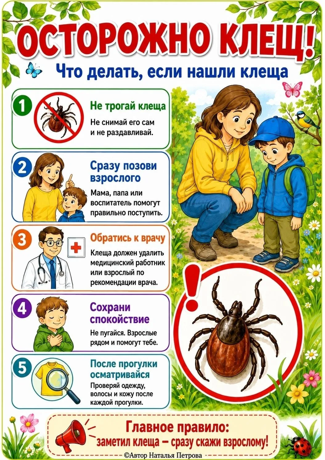 Осторожно, клещи! Дорогие родители!