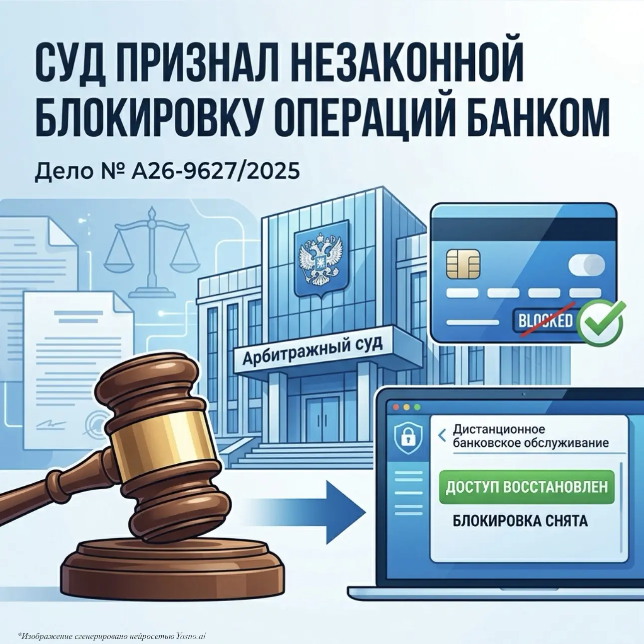 ⚖️СУД ПРИЗНАЛ НЕЗАКОННЫМИ ДЕЙСТВИЯ БАНКА ВТБ ПО ПРИОСТАНОВЛЕНИЮ ПРОВЕДЕНИЯ ОПЕРАЦИЙ ПО ...