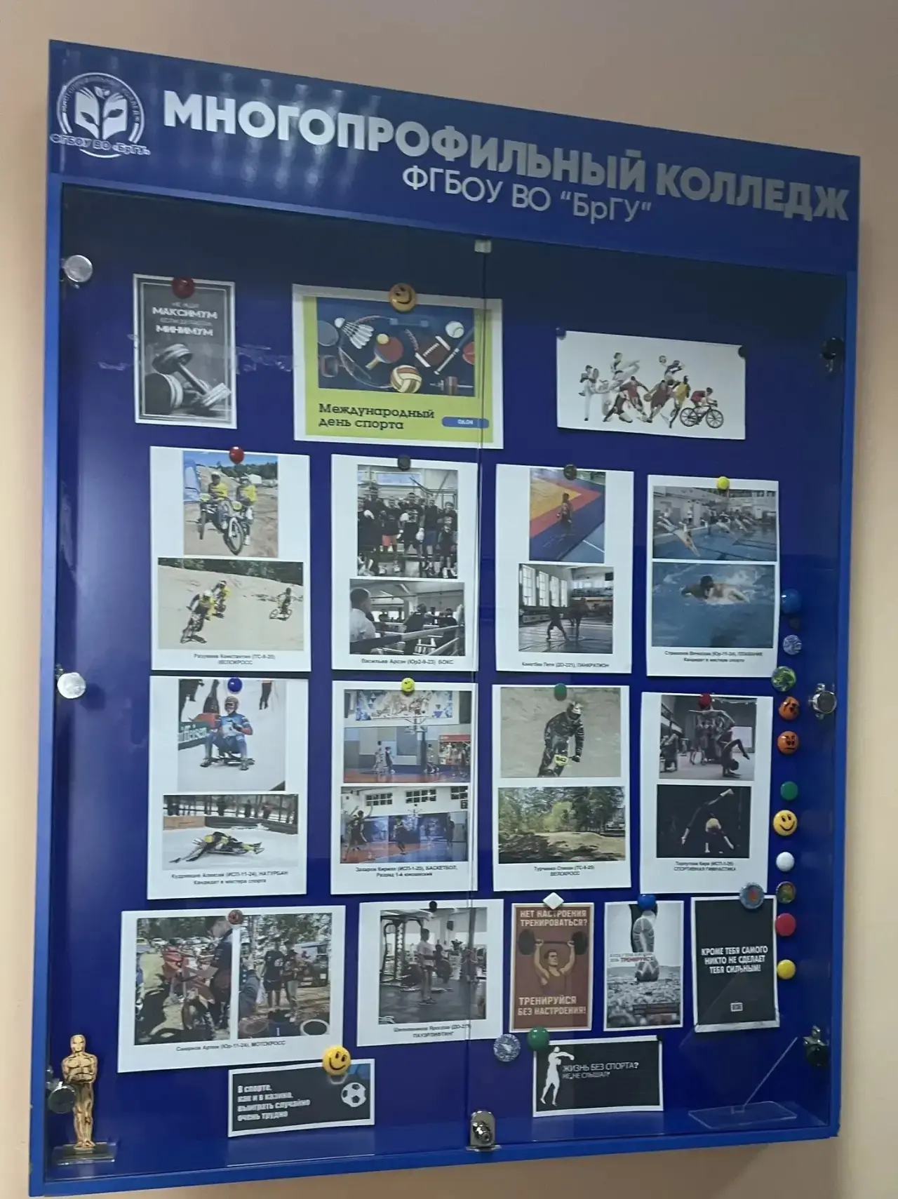 К Международному Дню спорта  в Многопрофильном колледже организована фото-выставка