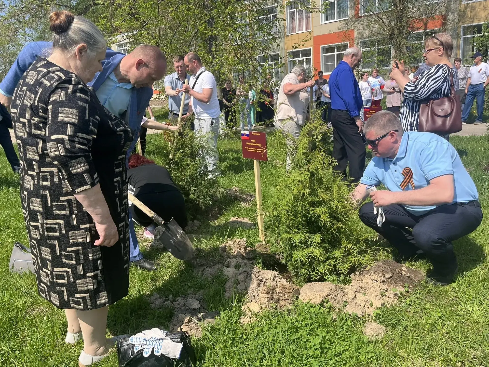 🇷🇺Помним, чтим, гордимся! На Аллее Славы в Вознесенском высадили памятные туи