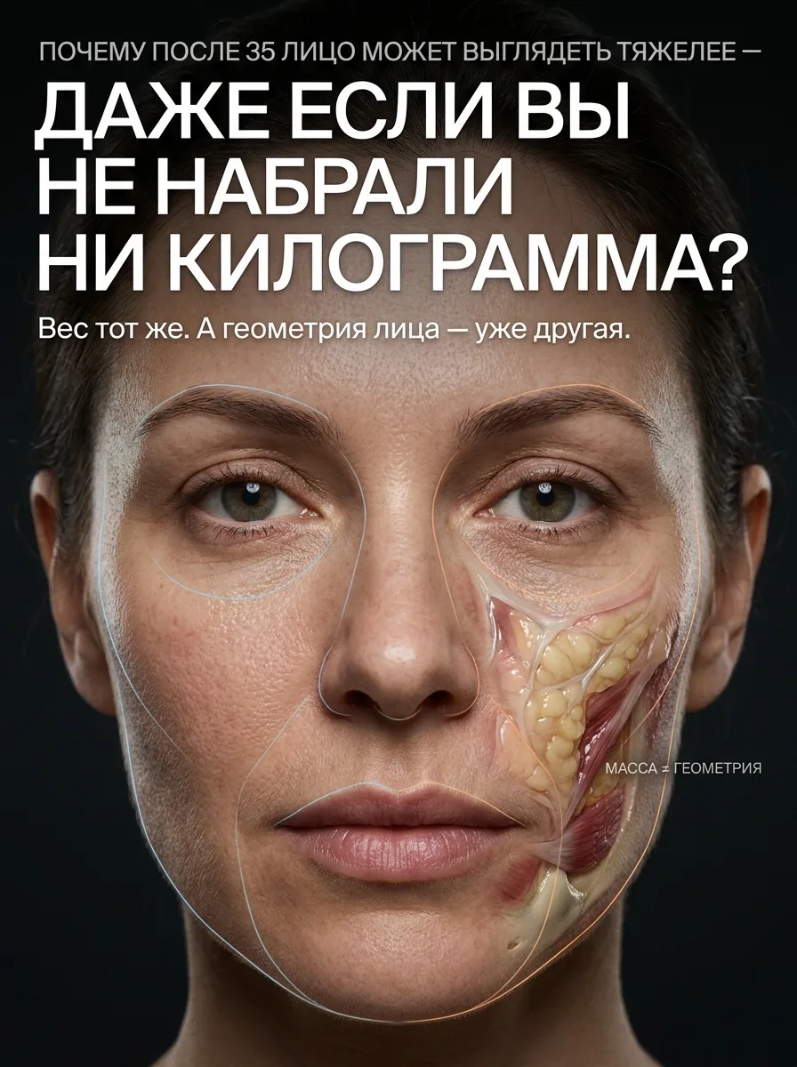 После 35 лицо может выглядеть тяжелее - даже если на весах та же цифра.