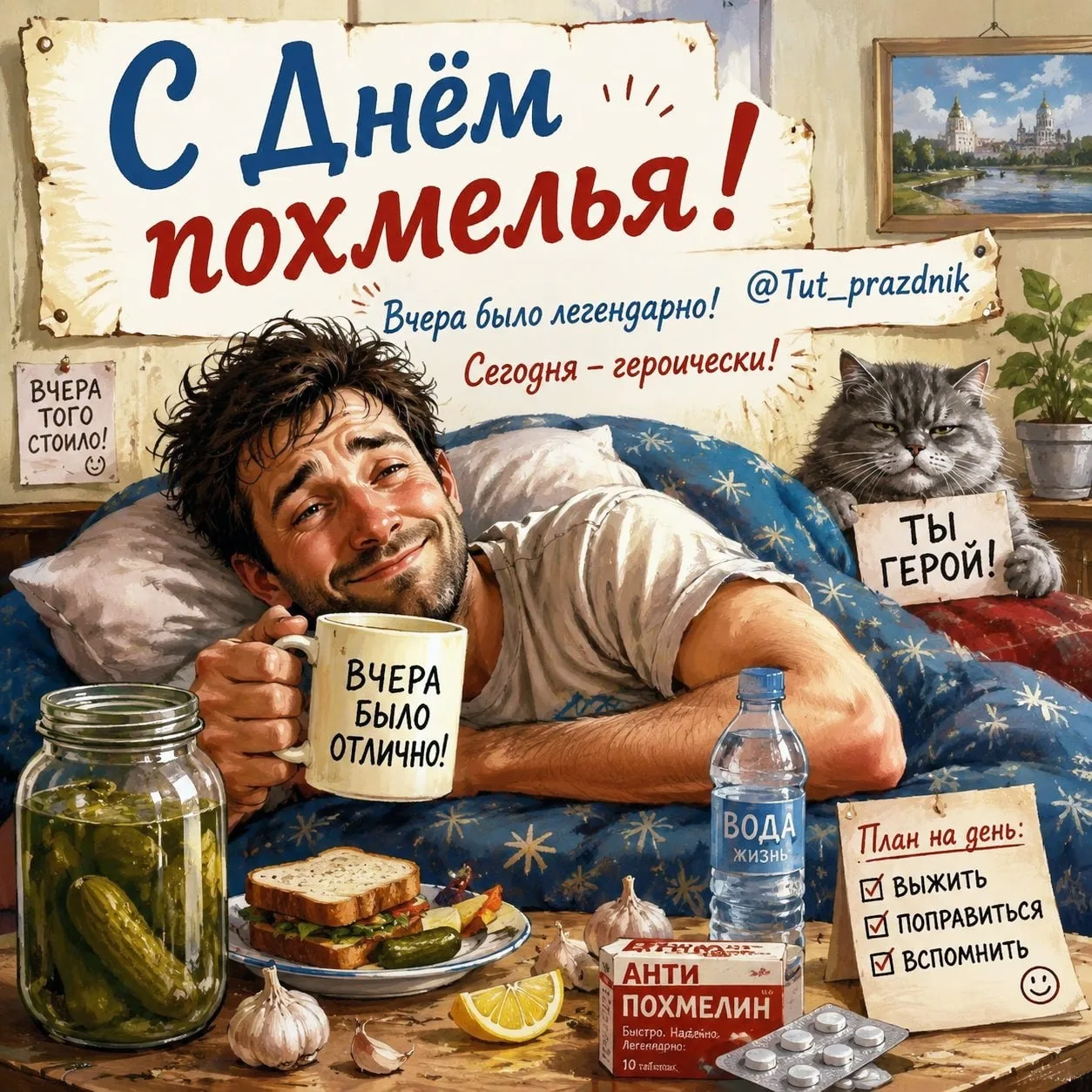 🥴 8 августа — Международный день похмелья 🍺

Сегодня отмечается шуточный праздник — Международный 