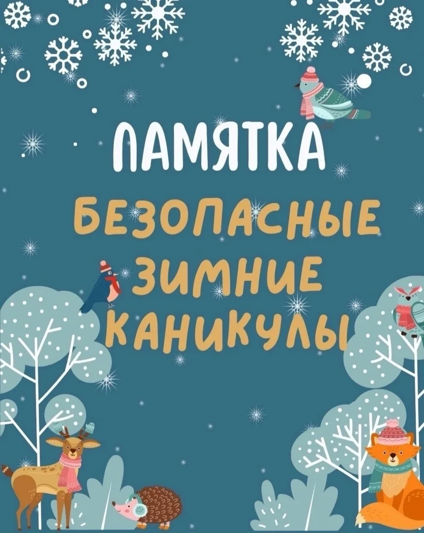 ❗❗❗Памятка для обучающихся по соблюдению требований безопасности в период зимних каникул