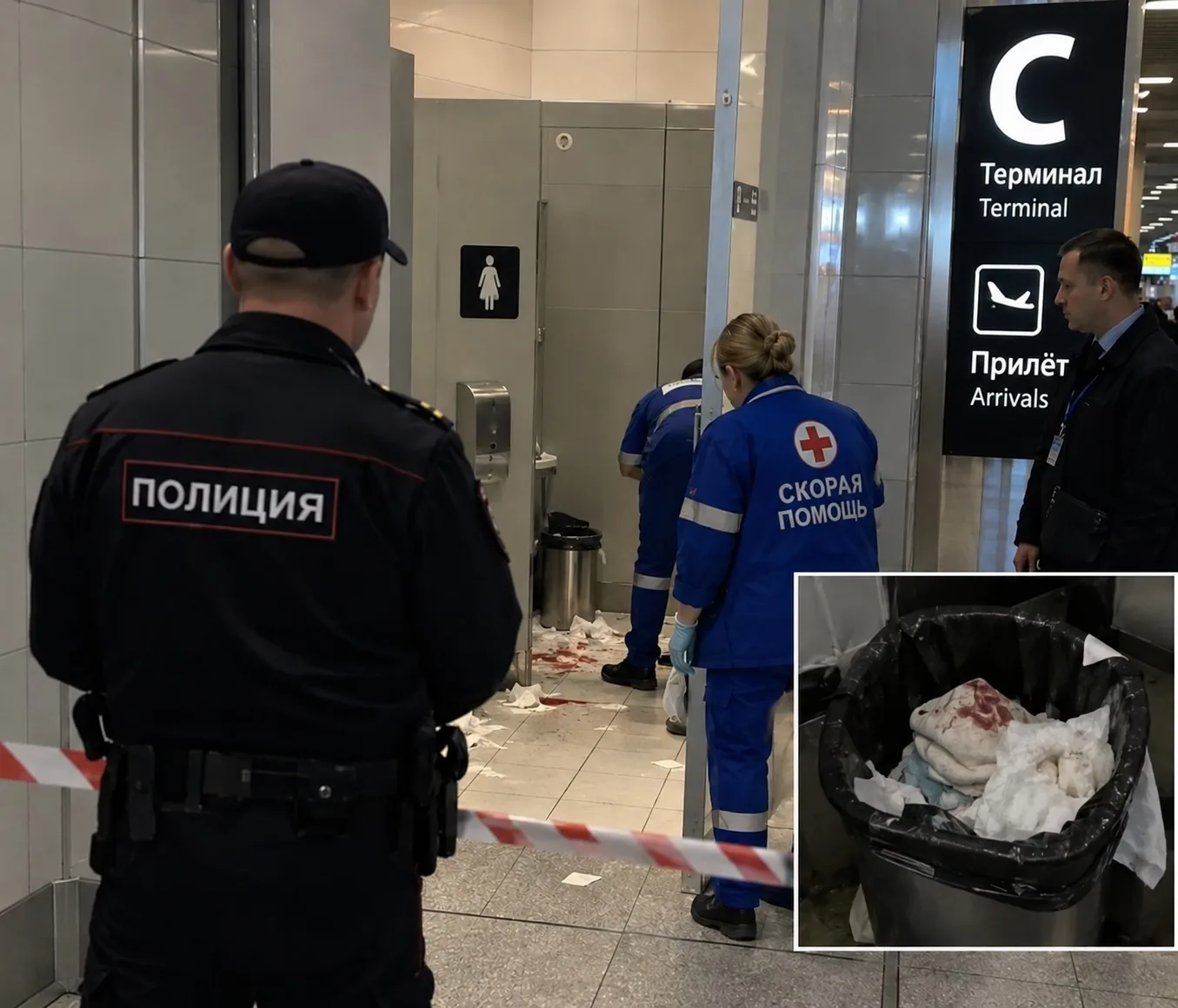 😨 Женщина родила ребёнка в туалете аэропорта Шереметьево и задушила его. Вскоре после ...