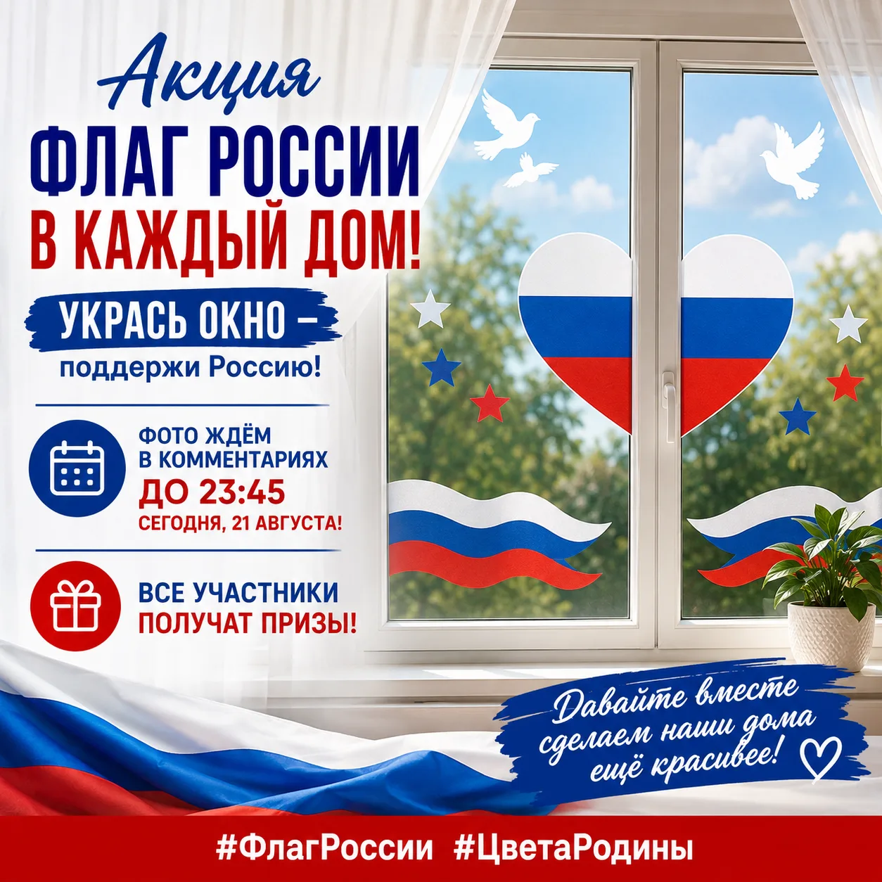 #ФлагРоссии #ЦветаРодины