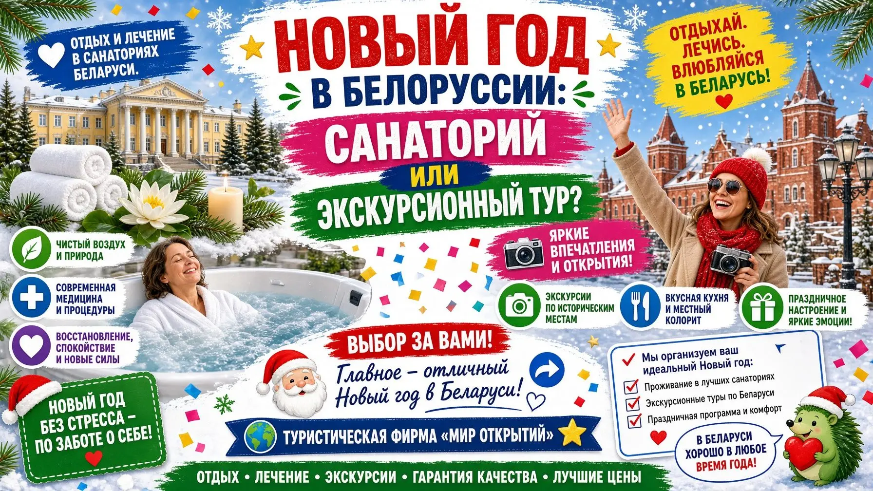 🎄 НОВЫЙ ГОД В БЕЛАРУСИ: санаторий или экскурсии 🤔