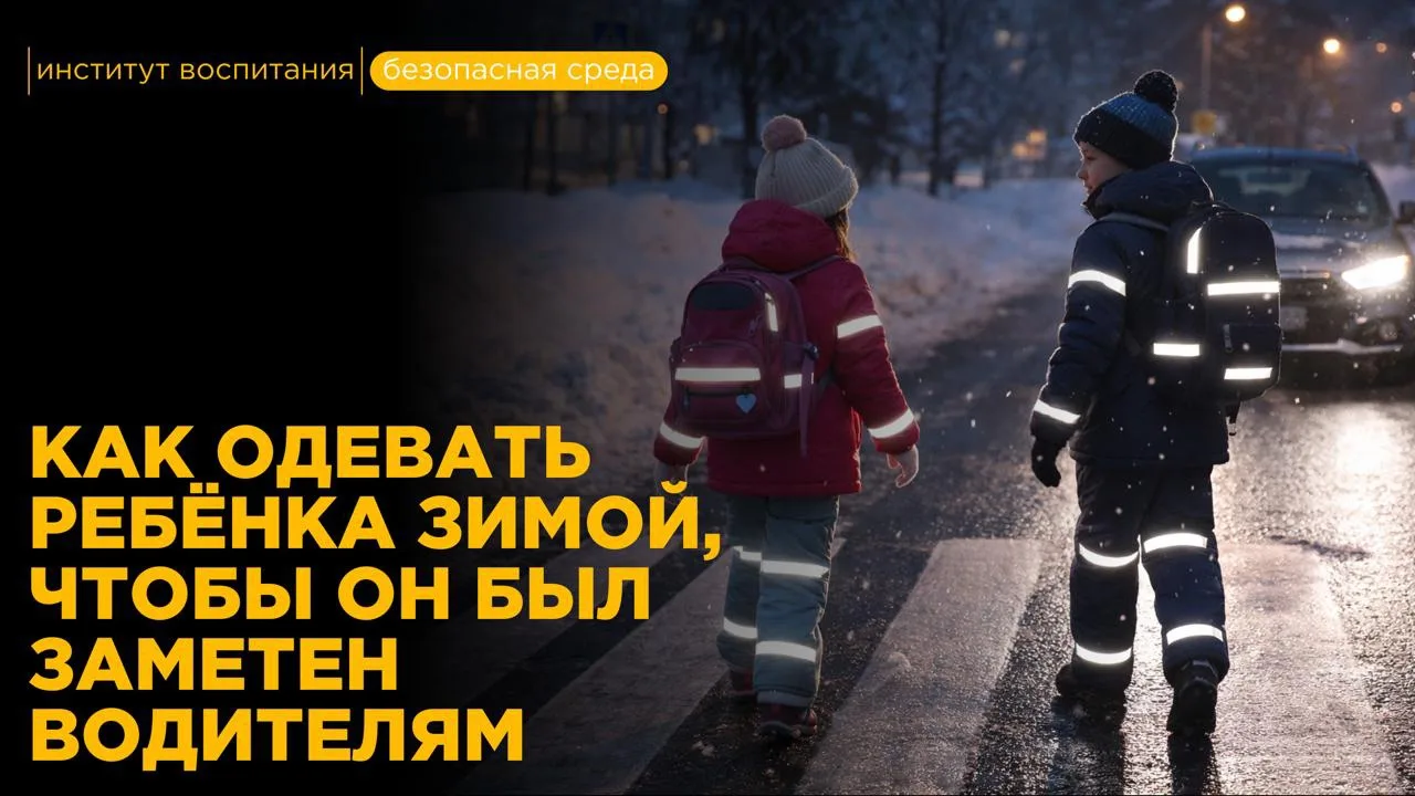 🚔 Зимой рано темнеет, идёт снег, видимость на дорогах снижается и водителю становится сложно замети