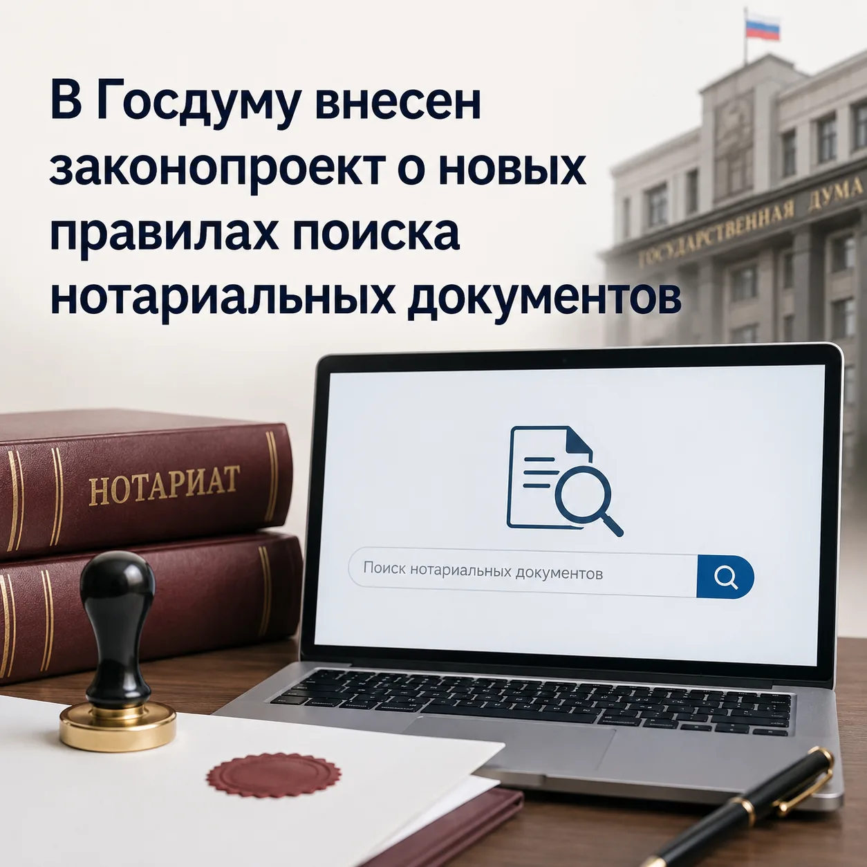 ⬇️В Госдуму внесен законопроект о новых правилах поиска нотариальных документов.

Документ предполаг