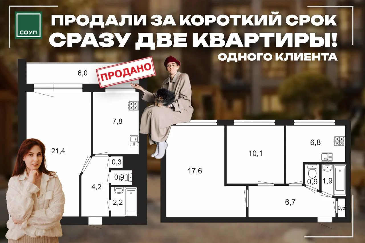 Продали две квартиры наших клиентов в кратчайшие сроки!🔥