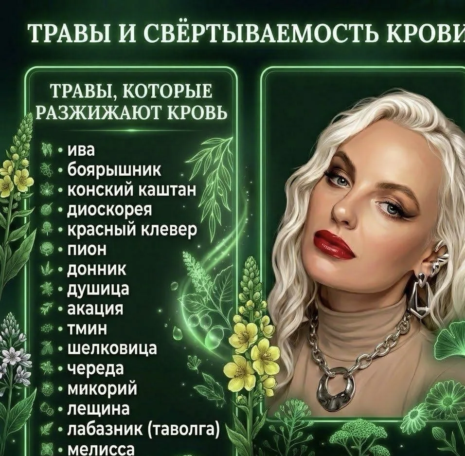 Травы разжижающие и сгущающие кровь