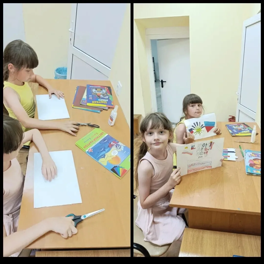 В Калининском доме культуры прошла творческая мастерская "Моя Россия". Юные мастерицы под руководств