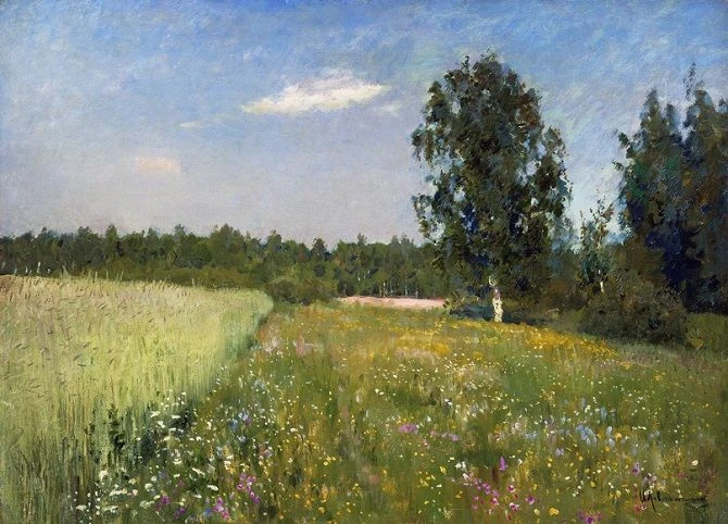 👆 Исаак Левитан. Июньский день (Лето). 1890-е. Холст, масло. 43,5 х 61. Частное собрание