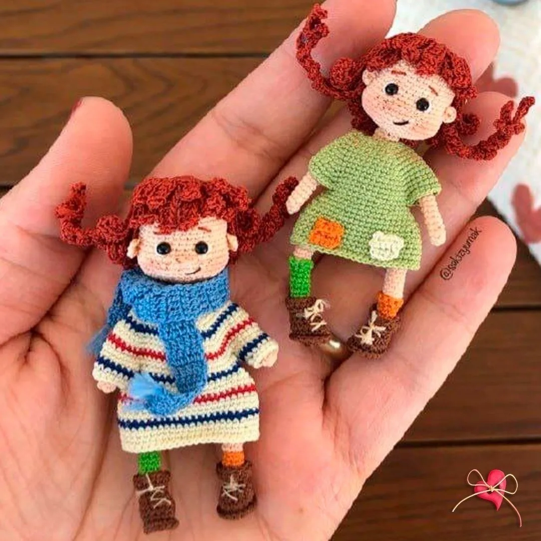 Миниатюрная кукла Пиппи