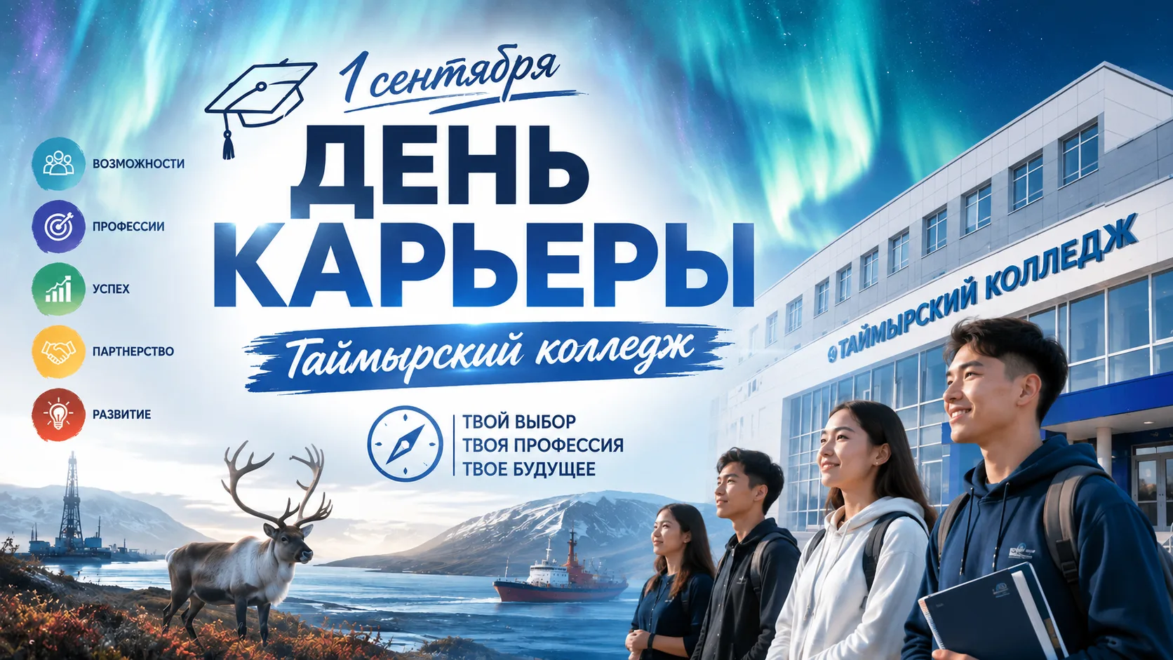 1 сентября в Таймырском колледже прошел не просто День знаний, а настоящий «День Карьеры»!