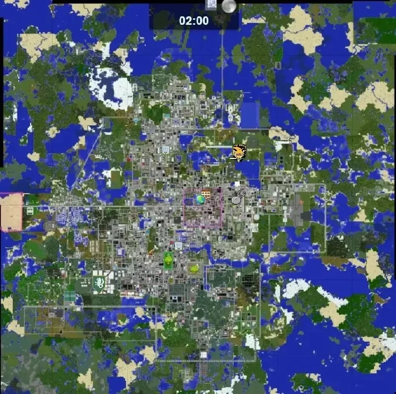 Сервер Minecraft существует уже 17 лет.

Карта была создана в классической версии, вы можете увидеть