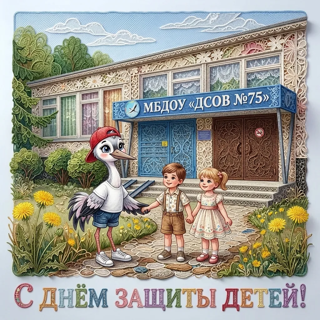 🎉Дорогие малыши и родители! Детский сад "Журавлёнок" поздравляет вас с праздником, С Днём защиты де