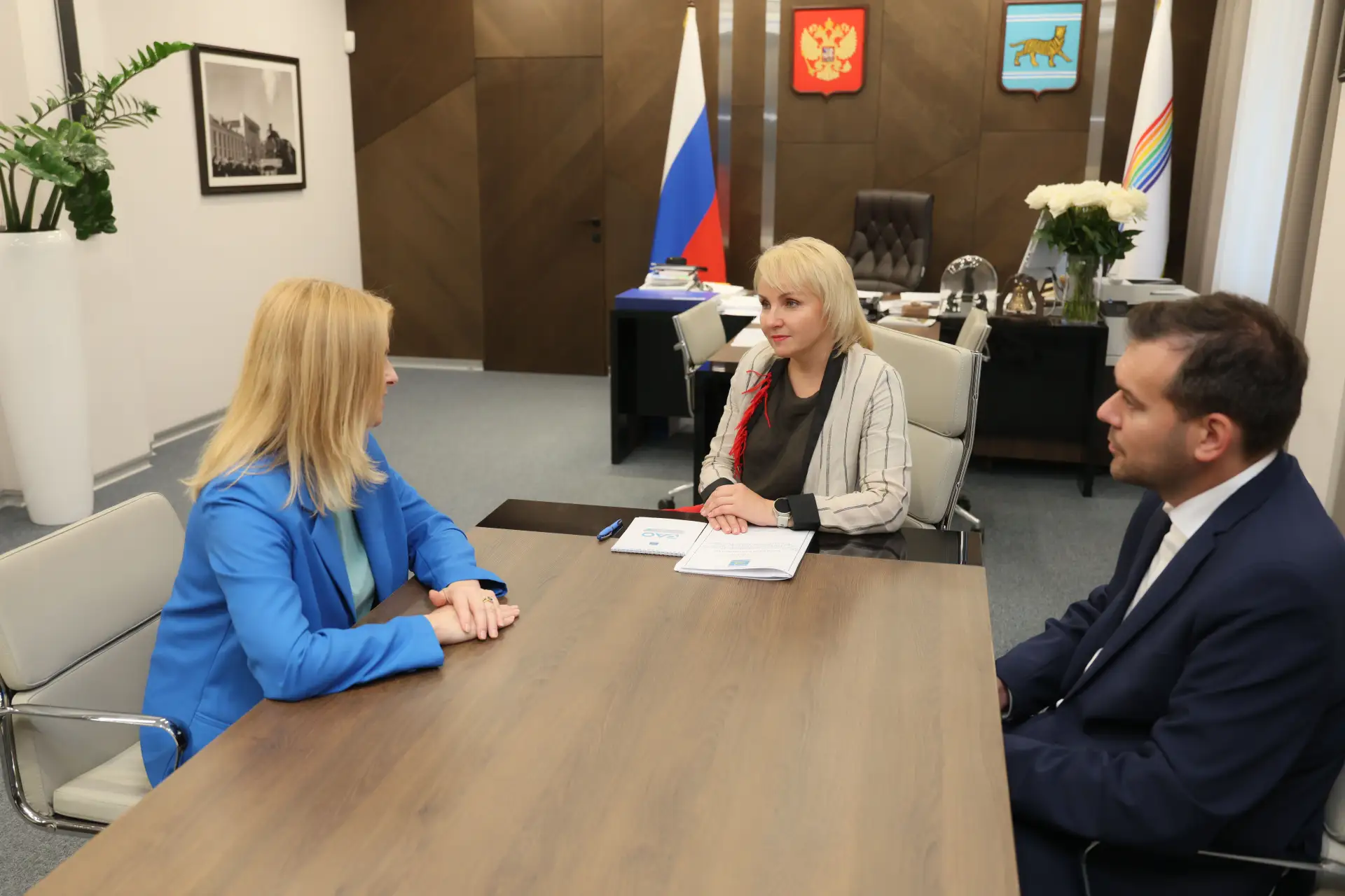 Провела рабочую встречу с Наталией Михайловной Золотарёвой — президентом Союза директор...