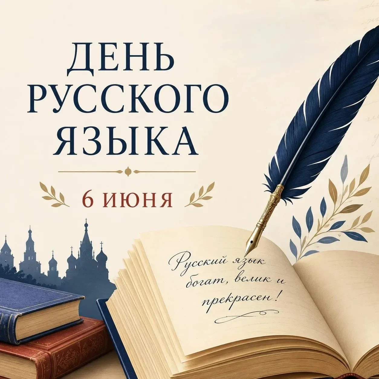 📚 6 июня  - День русского языка

Ежегодно 6 июня в России отмечается День русского языка. Эта дата 