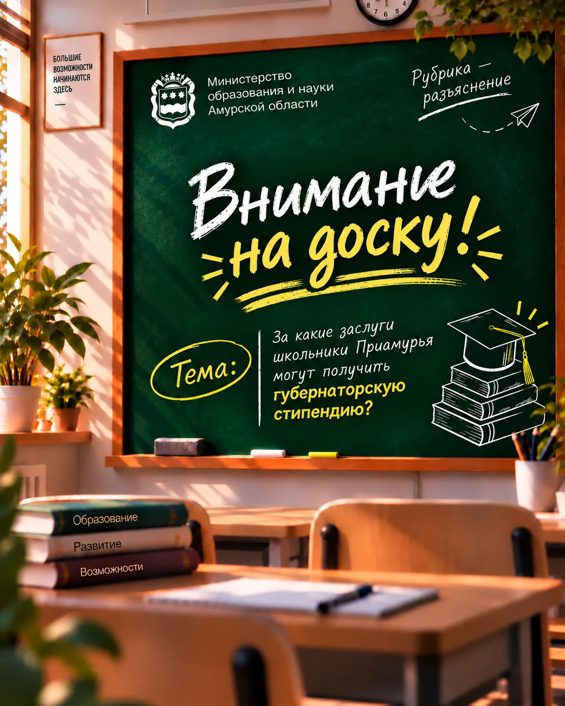 👀 «Внимание на доску!»: разбираем, какие губернаторские стипендии могут получить амурс...