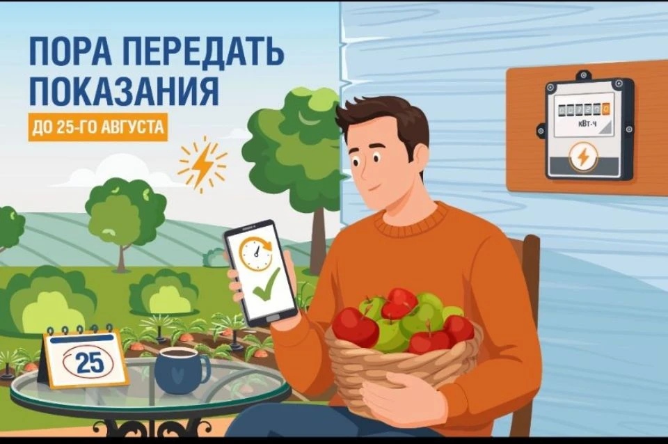 Даже на финишной прямой лета не стоит забывать про важную задачу – передачу показаний э...