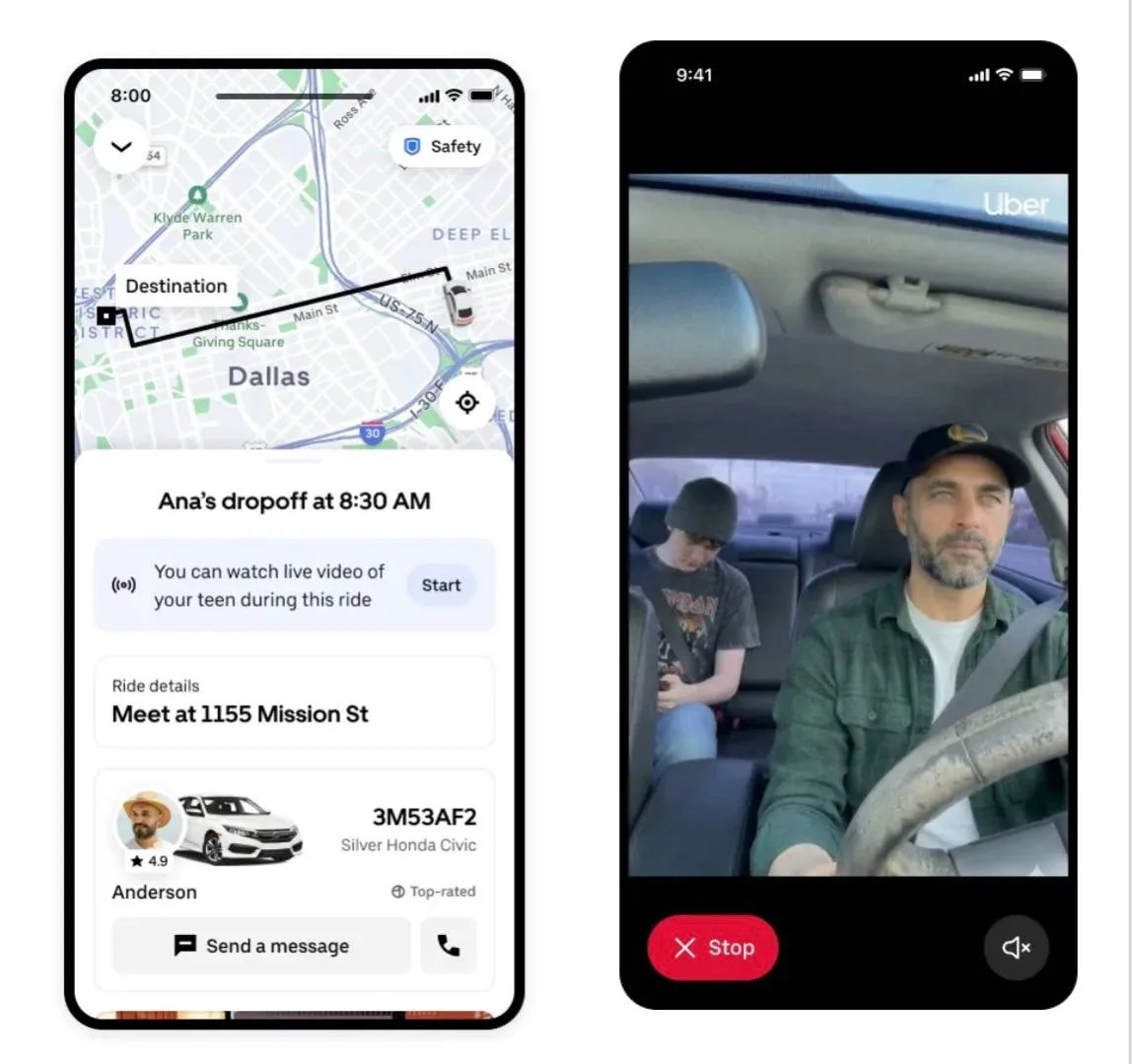 Uber запустит функцию, позволяющую родителям в реальном времени наблюдать за поездкой и...