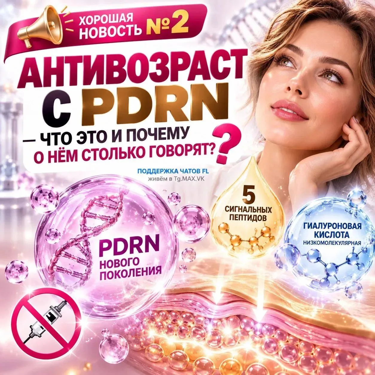 АНТИВОЗРАСТ С  PDRN — ЧТО ЭТО И ПОЧЕМУ О НЁМ СТОЛЬКО ГОВОРЯТ?🤔
