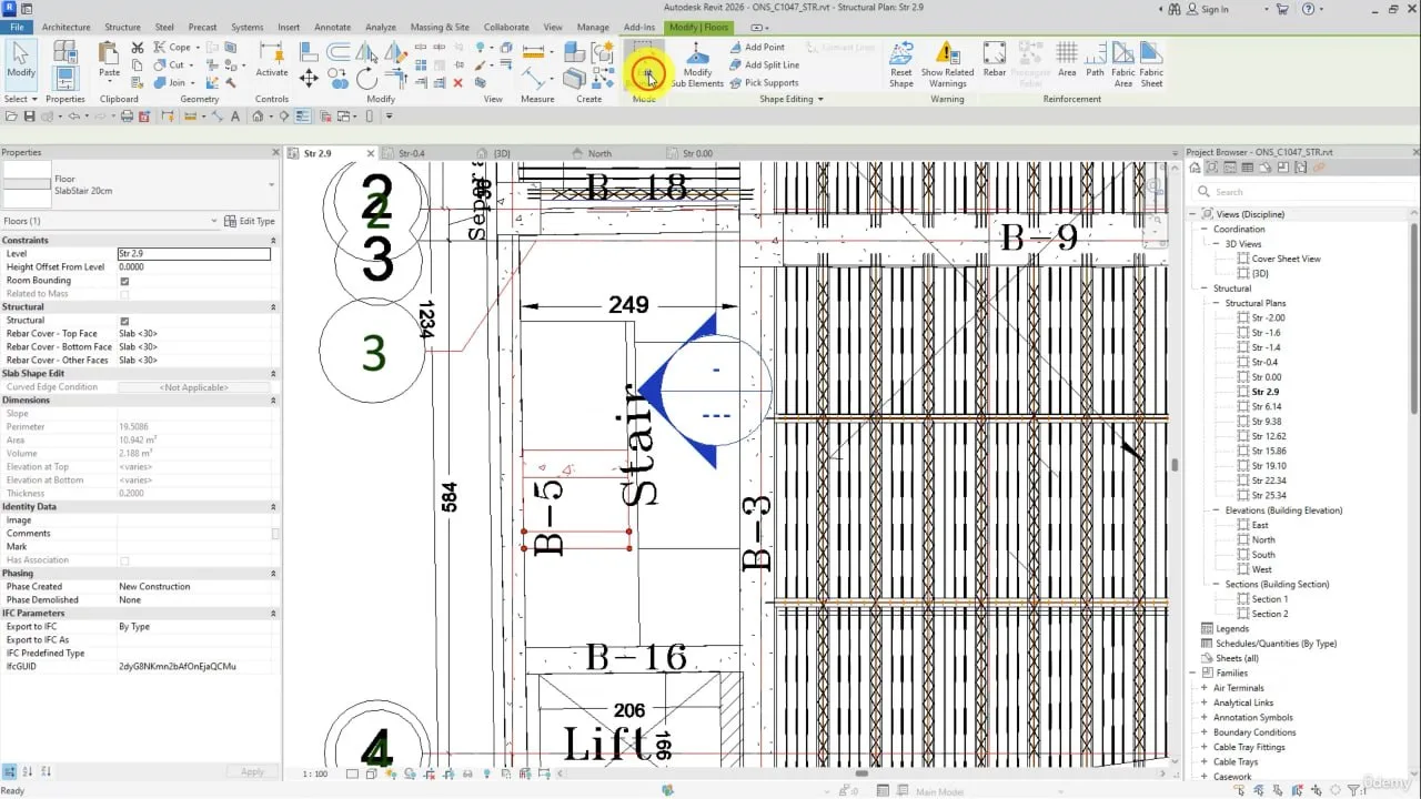 BIM Revit Structure 2026: RC Building, Rebar & Shop Drawing