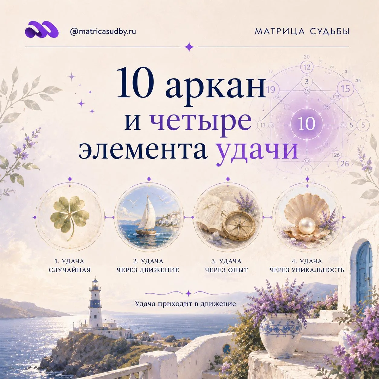 10 аркан и четыре элемента удачи