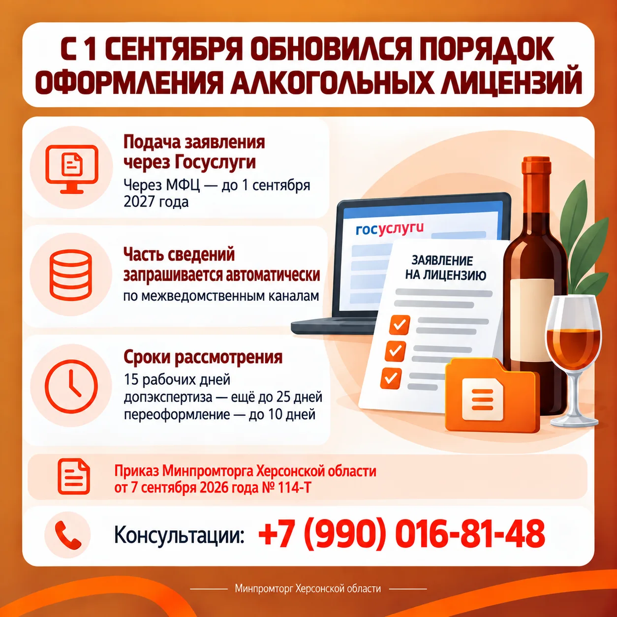 🍷 С 1 сентября обновился порядок оформления алкогольных лицензий