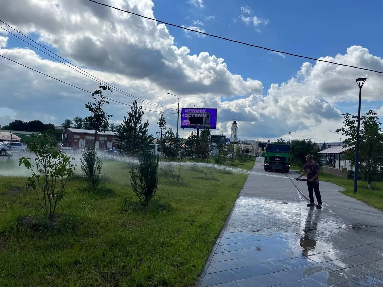В Богородском округе продолжается благоустройство Богородского бульвара в микрорайоне Заречье города
