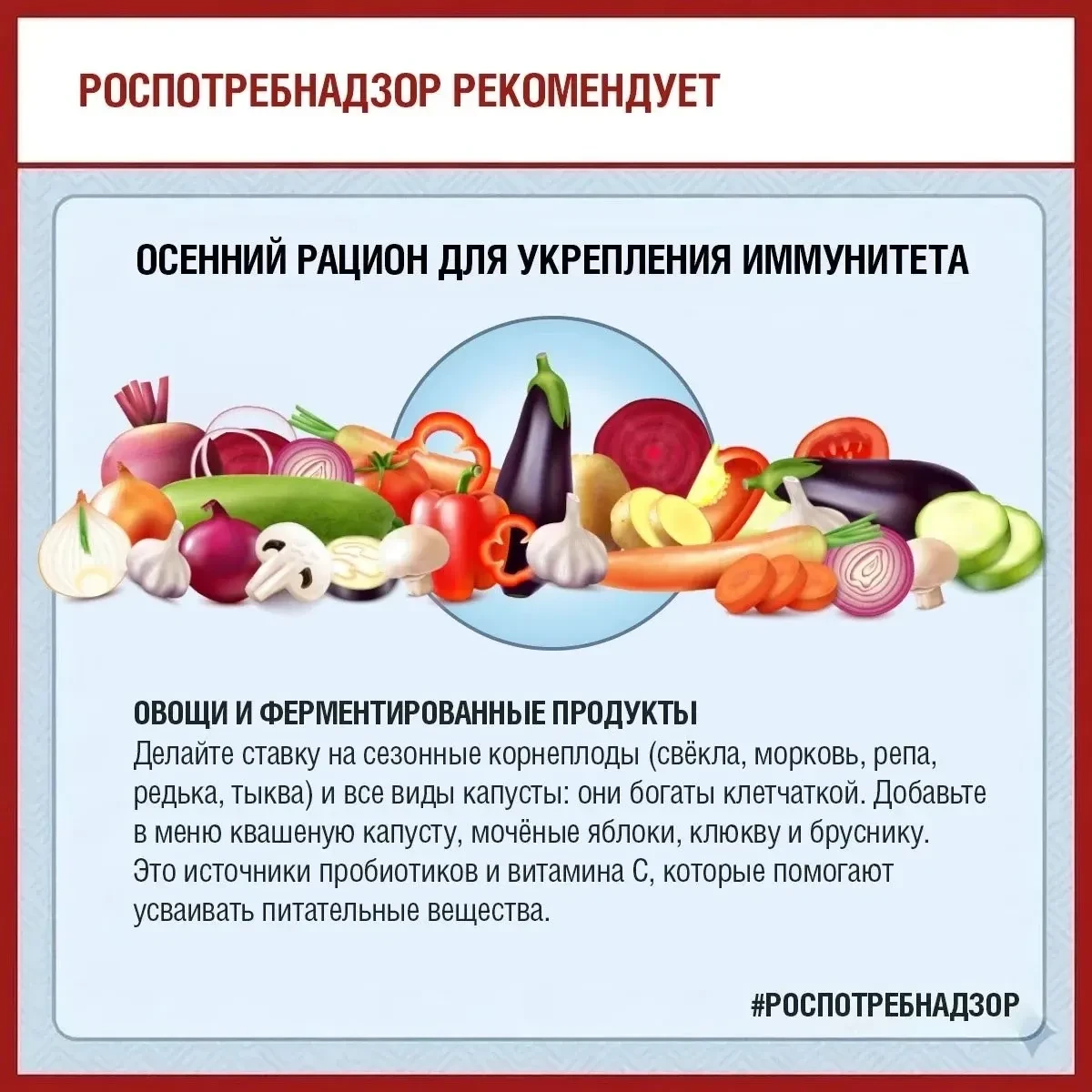 🍂Роспотребнадзор рассказывает, как выстроить осенний рацион для укрепления иммунитета