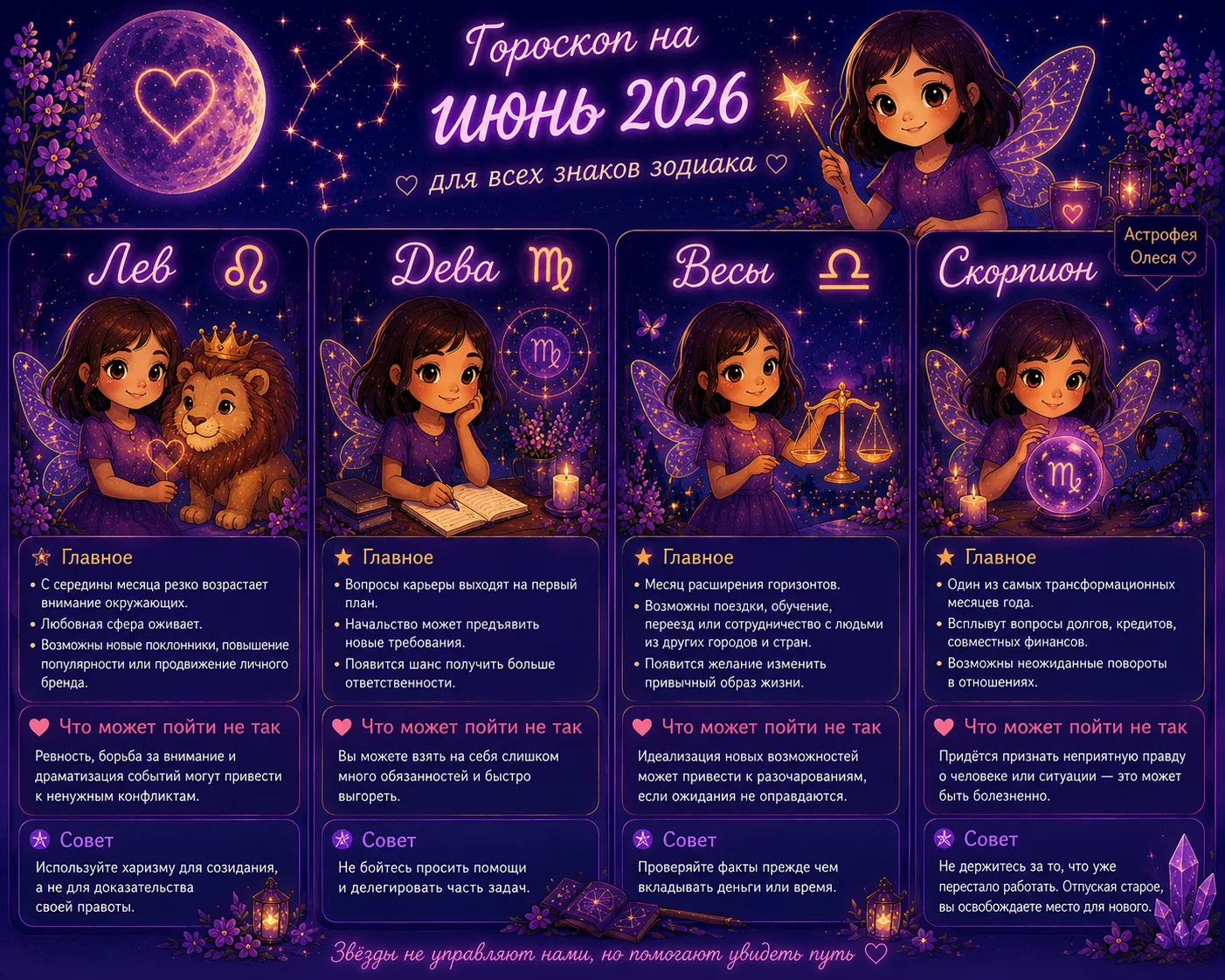 ✨ Гороскоп на июнь 2026