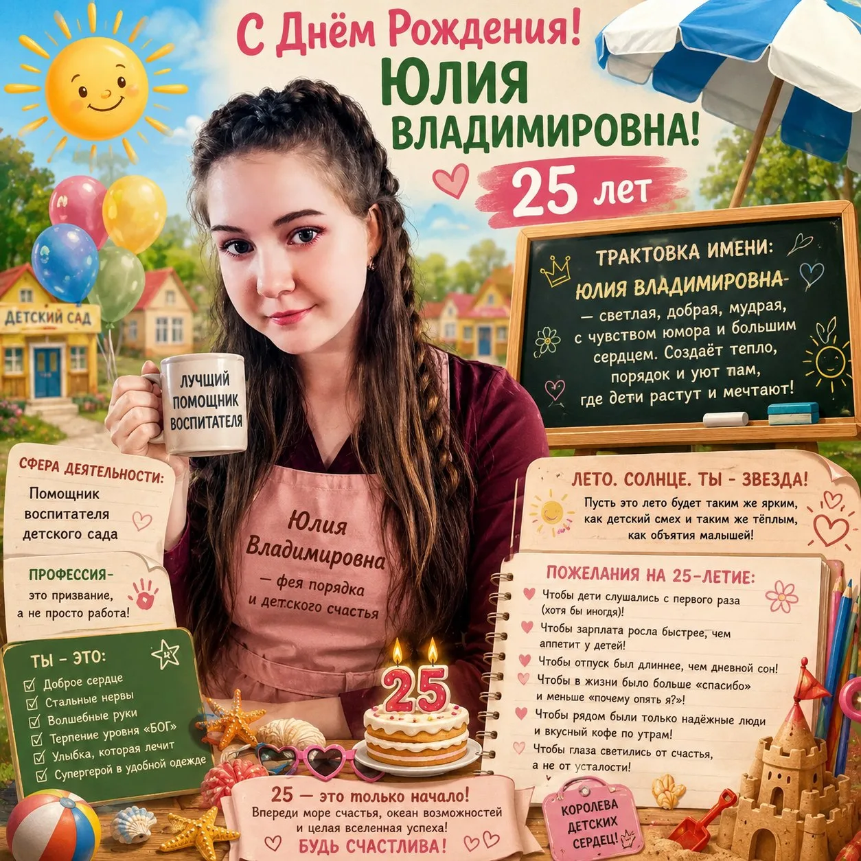 Поздравляем с днем рождения! Желаем быть всегда уверенной в себе и двигаться вперед, не изменяя свои