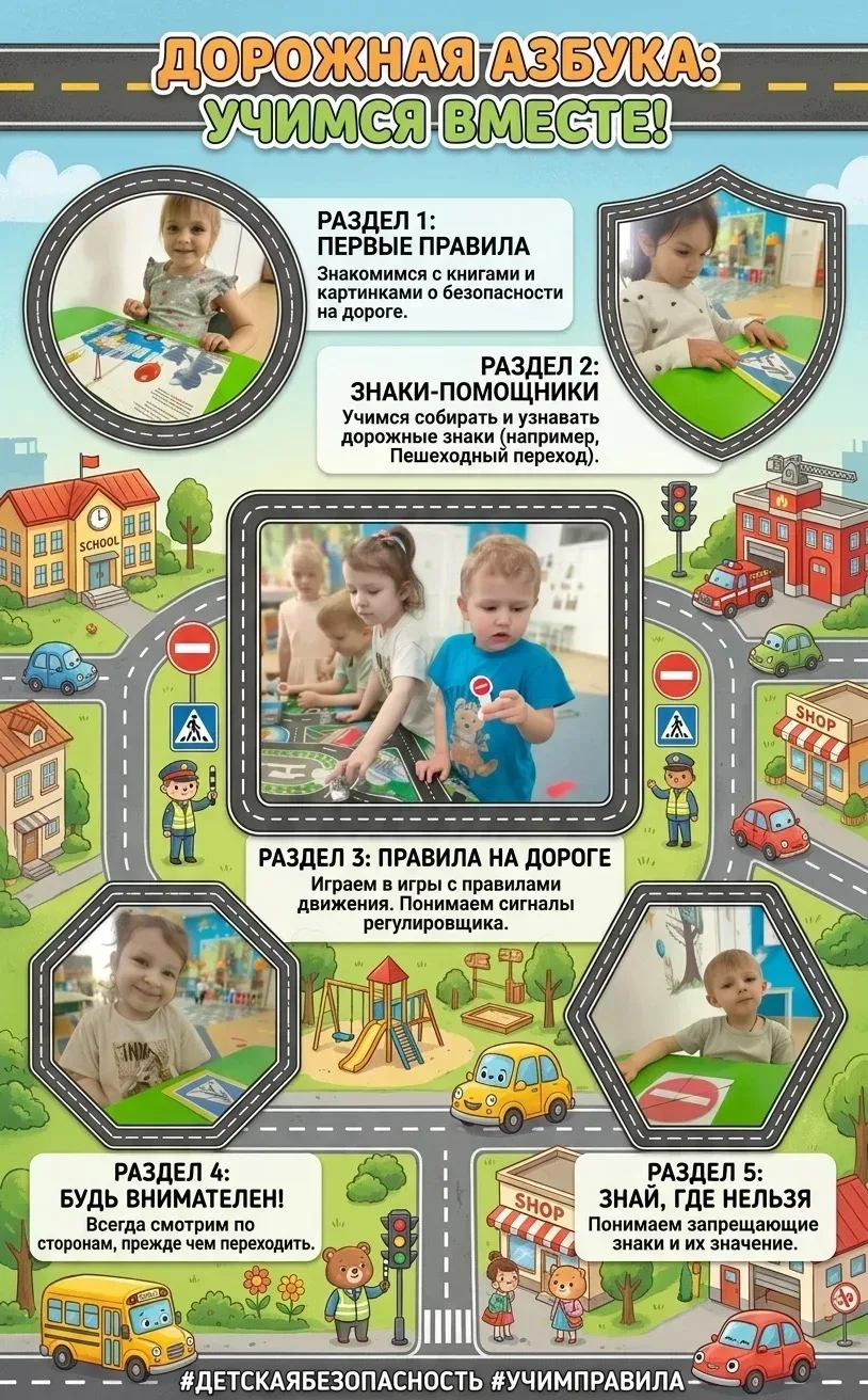 Маленькие шаги к безопасности на дороге!