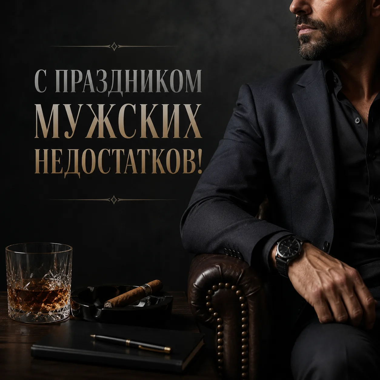 С Праздником мужских недостатков! 🥃

💌 Открытки в МАХ – Подписаться