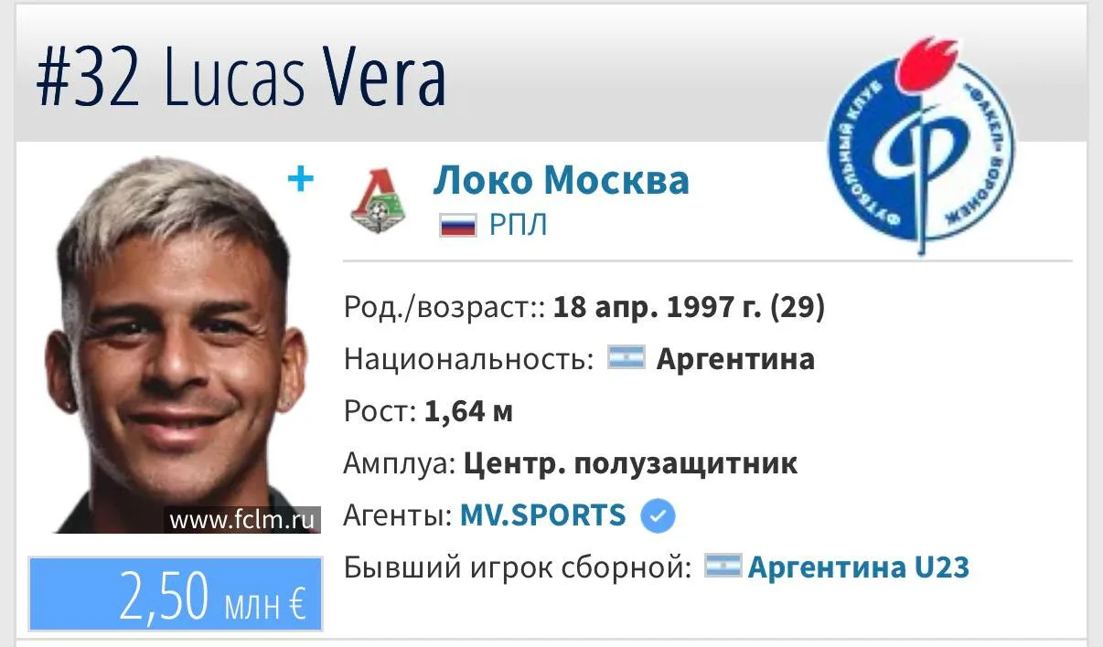 ⚡️🇦🇷 Лукас Вера может перейти в «Факел»