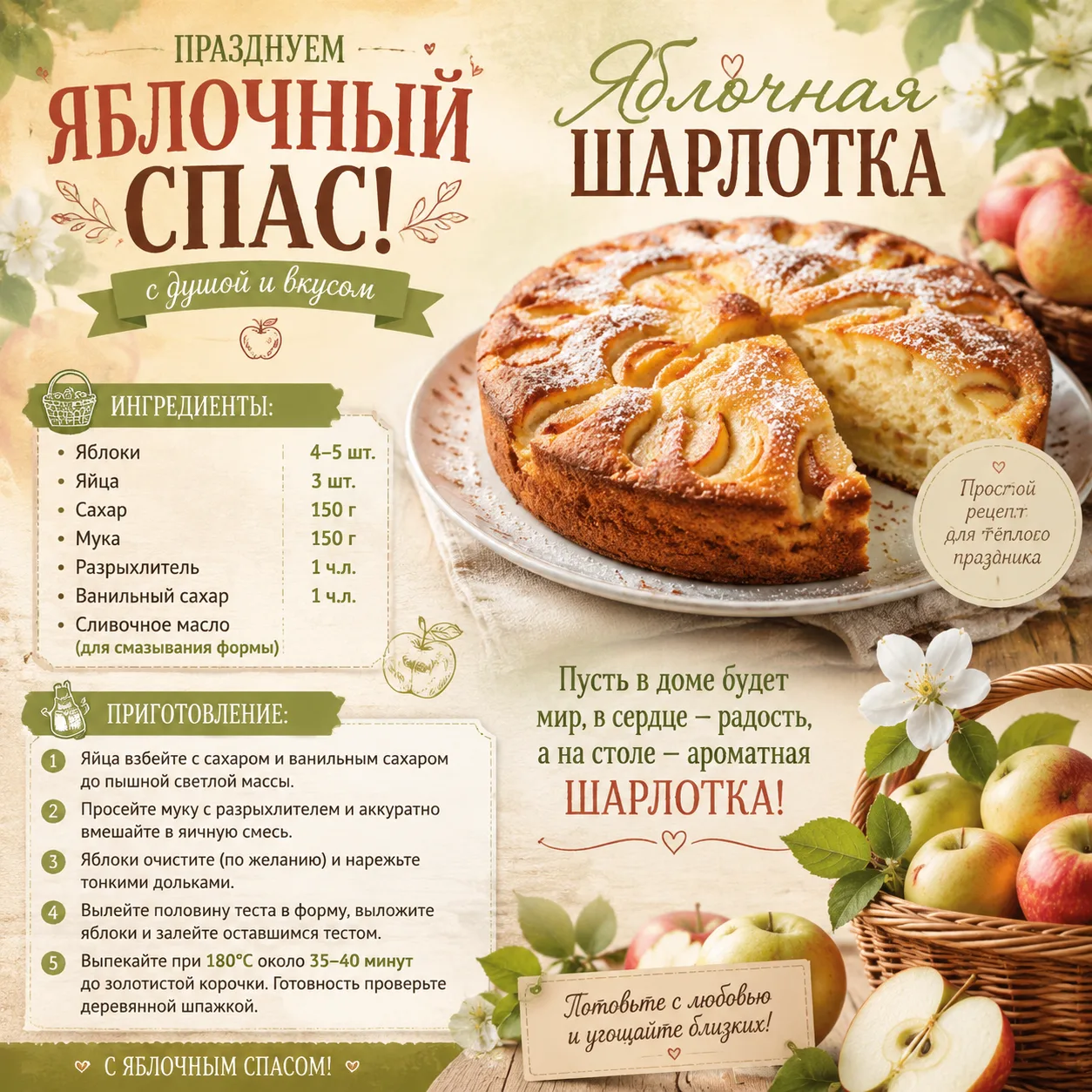 🍏 Яблочный Спас уже близко!