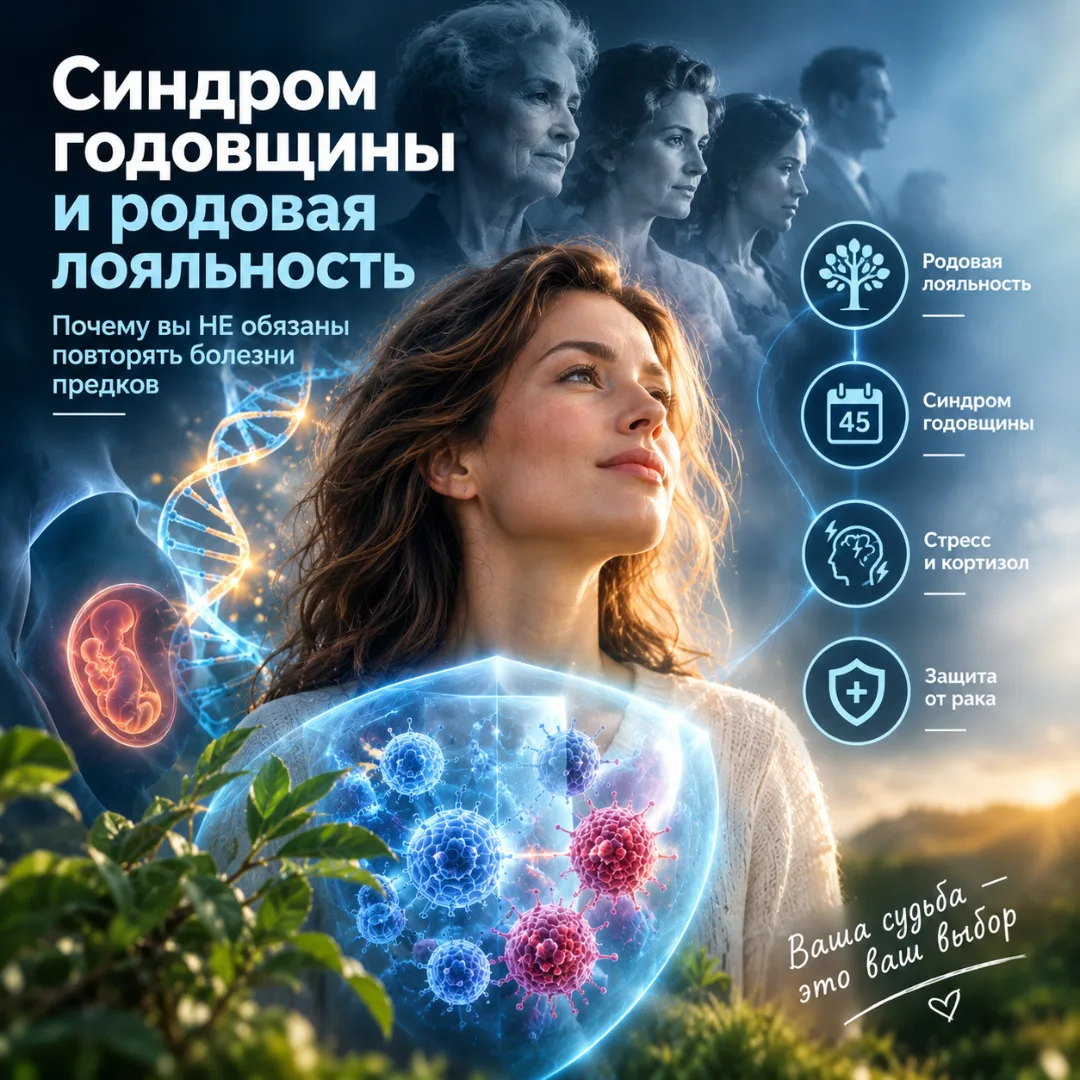 🧬 Синдром годовщины и родовая лояльность: Почему вы НЕ обязаны повторять болезни предков